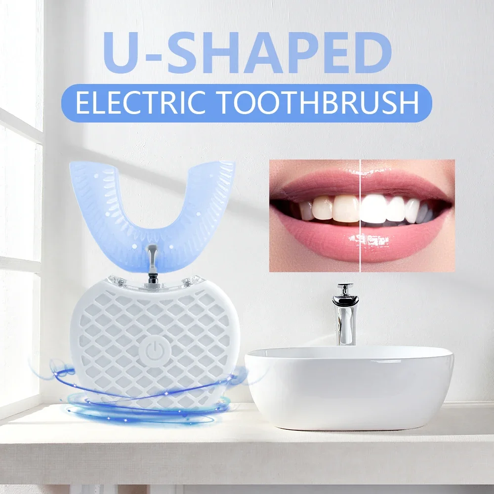 Teeth Whitening Blue Light - Cepillo de dientes eléctrico ultrasónico para