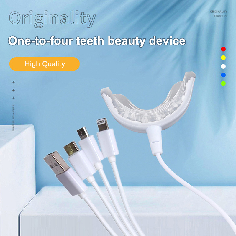 Piezas blanqueador dental 4 en - Teeth Whitening Blue Light reseña y precio
