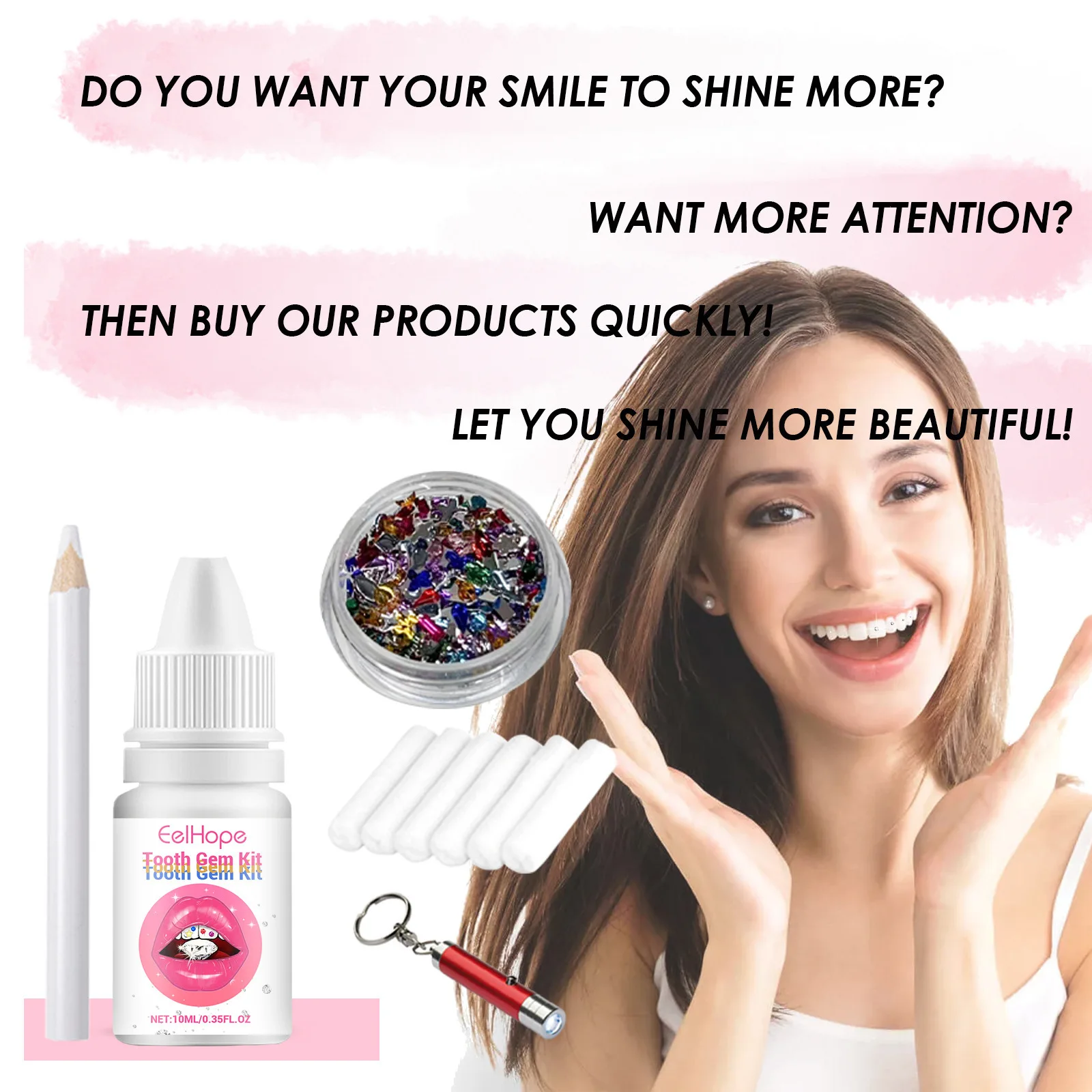 Kit de Joyería Dental DIY, Dec - Teeth Whitening Light Kit reseña y precio